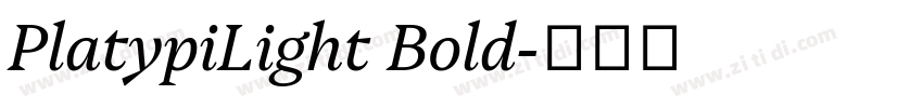 PlatypiLight Bold字体转换